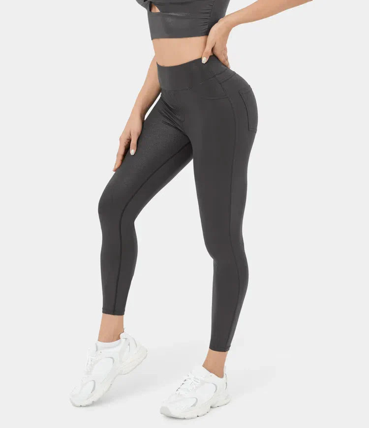 Leggings en simili-cuir brillant