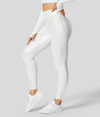 Leggings en simili-cuir brillant
