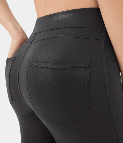 Leggings en simili-cuir brillant