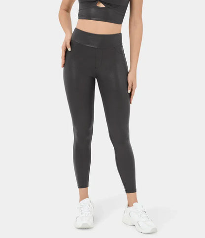 Leggings en simili-cuir brillant